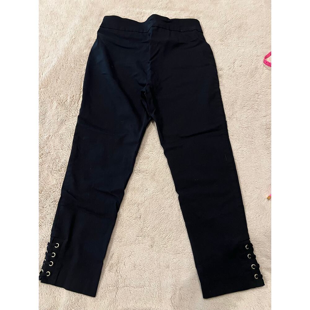 JM Collection Women's Size 8P Black Pull-On Capri Pants Stretch Casual